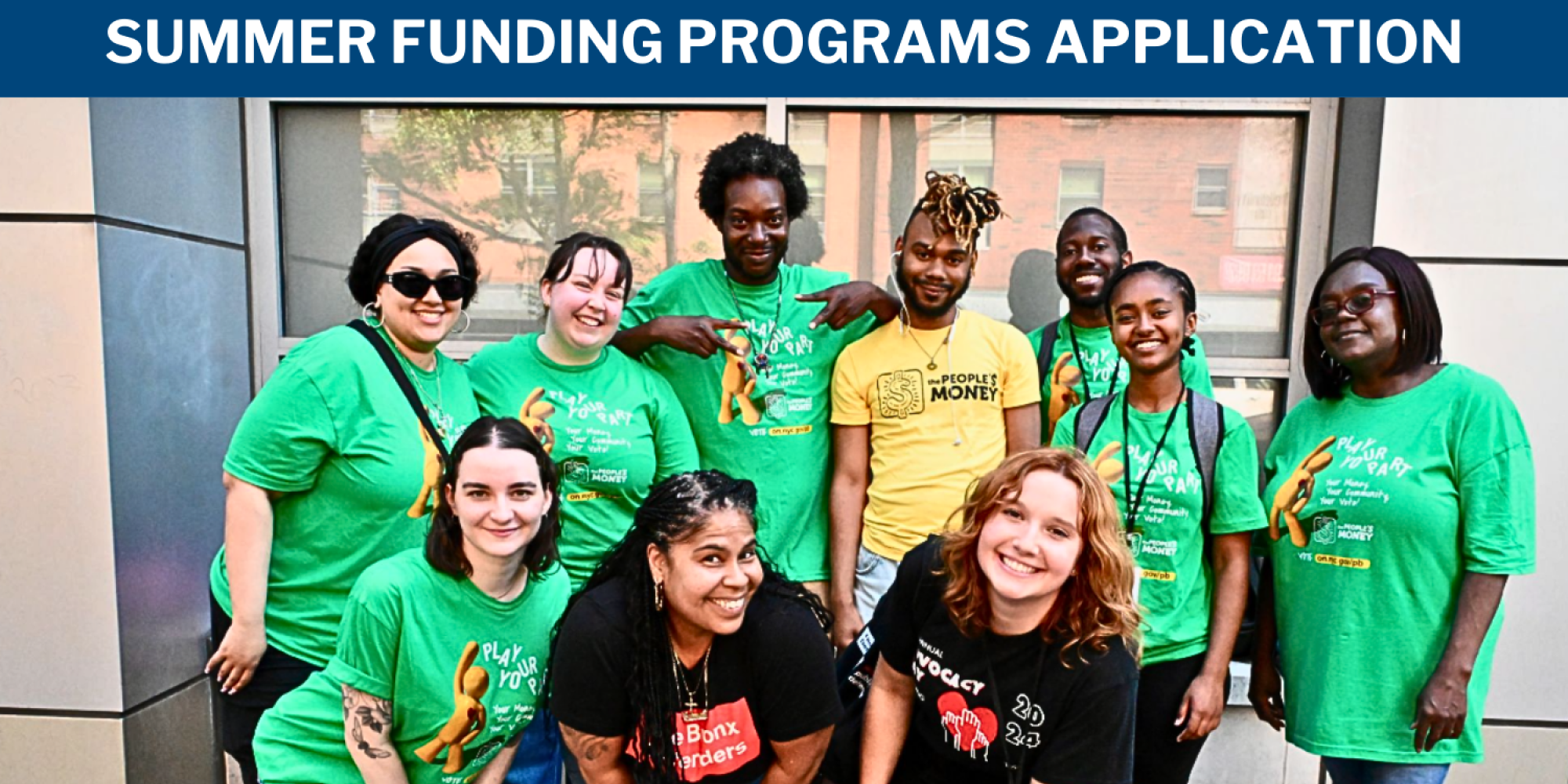 Employees and volunteers at Bronx Defenders pose for a group photo