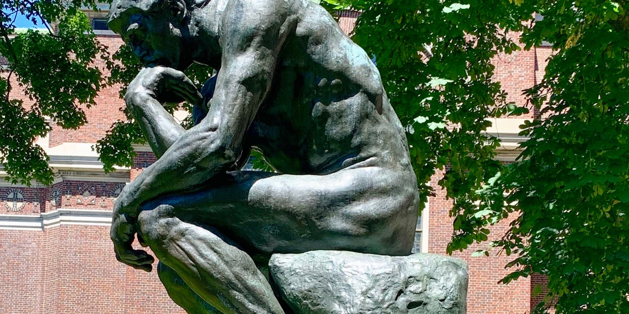 The Thinker statue on campus