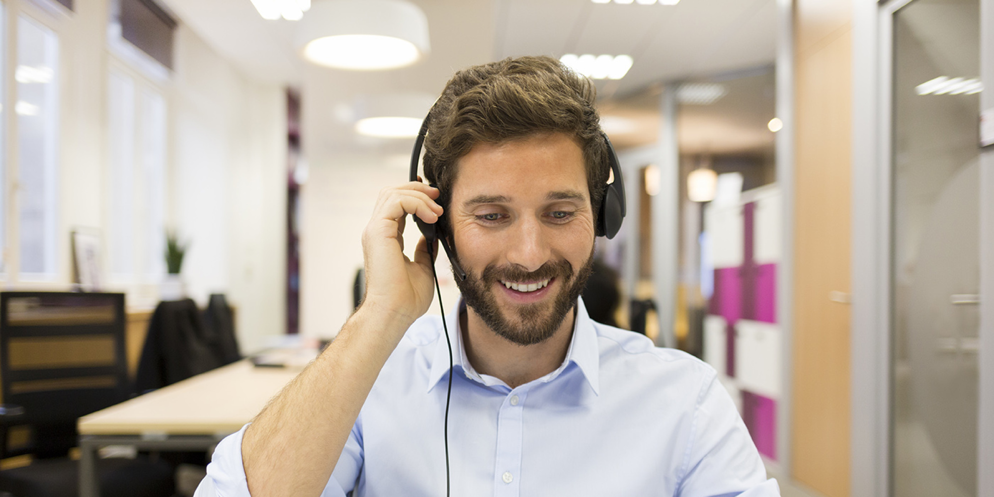 Man taking video call on laptop