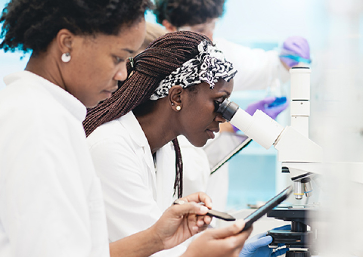 Groups of scientists discussing new findings