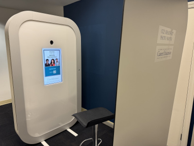 Headshot Photo Booth as installed in the CCE offices in Uris Hall.