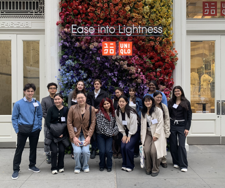 Group photo at Uniqlo store